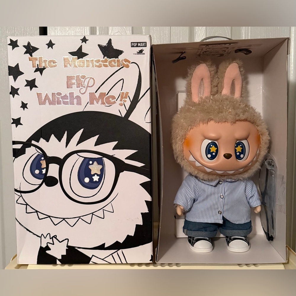 POP MART THE MONSTERS Labubu Flip With Me Vinyl Plush Doll AUTHENTIC